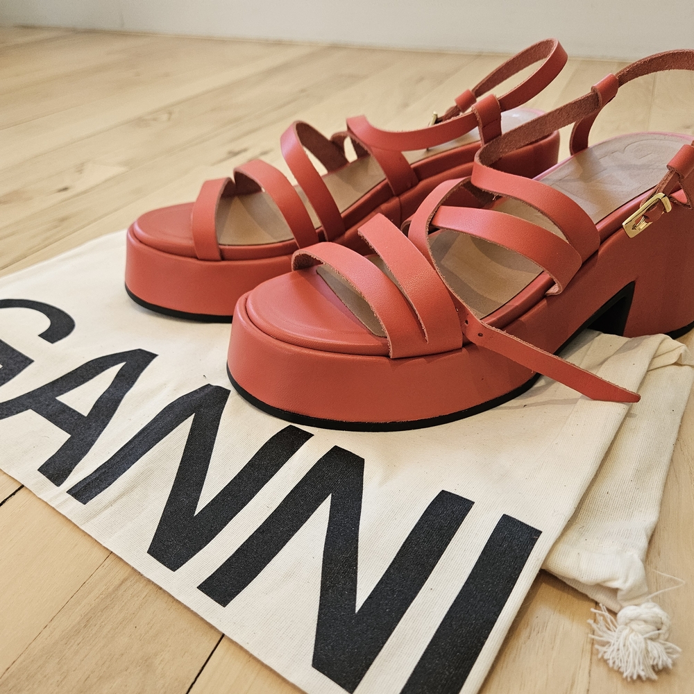 Ganni Women's Coral Platform Sandals